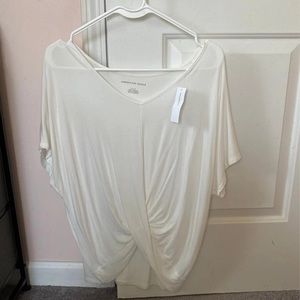 White Bottom Tie American Eagle Shirt